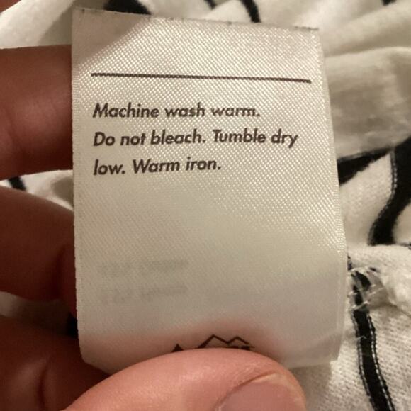 REI CO-OP Womens Hemp Shirt Striped White Black XS Extra Small Gorpcore Granola - Picture 10 of 12